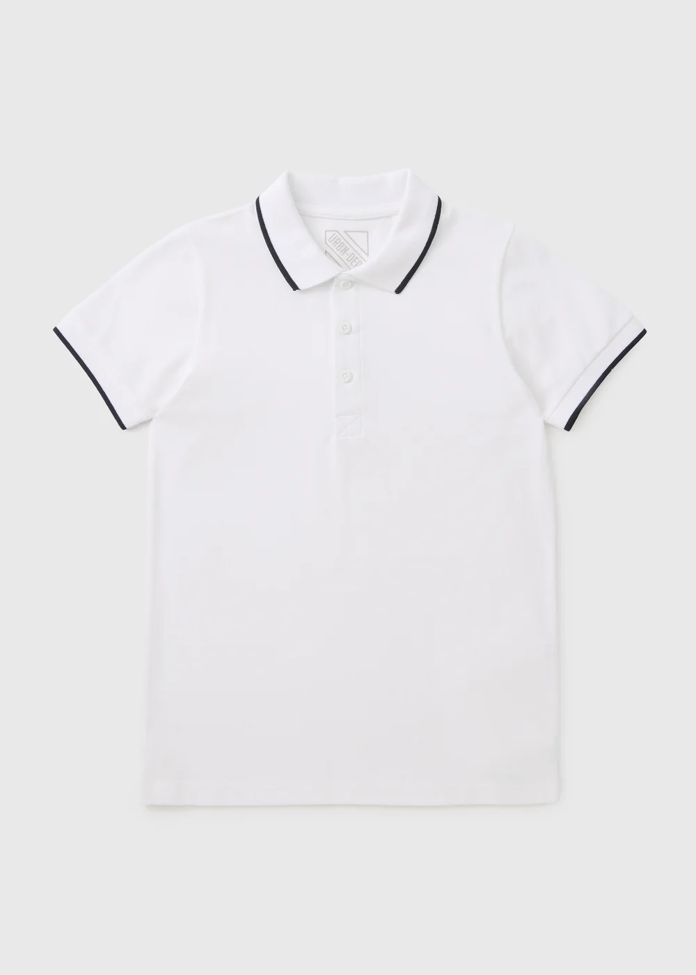 Boys White Tipped Polo Shirt (7-15yrs) - Age 7 Years Image 1