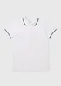 Boys White Tipped Polo Shirt (7-15yrs) - Age 7 Years Image 1