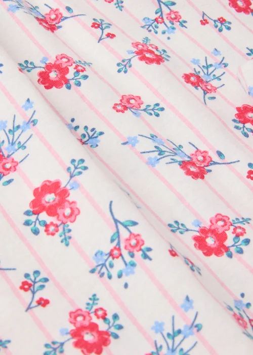 Girls Cream Floral Pyjama Set (1-13yrs) - 1 to 1 half years Image 2