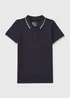 Boys Navy Tipped Polo (7-15yrs) - Age 7 Years Image 1
