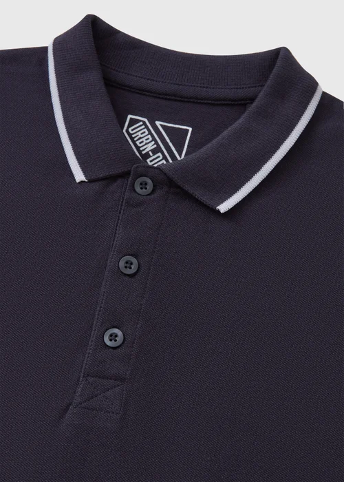 Boys Navy Tipped Polo (7-15yrs) - Age 7 Years Image 2