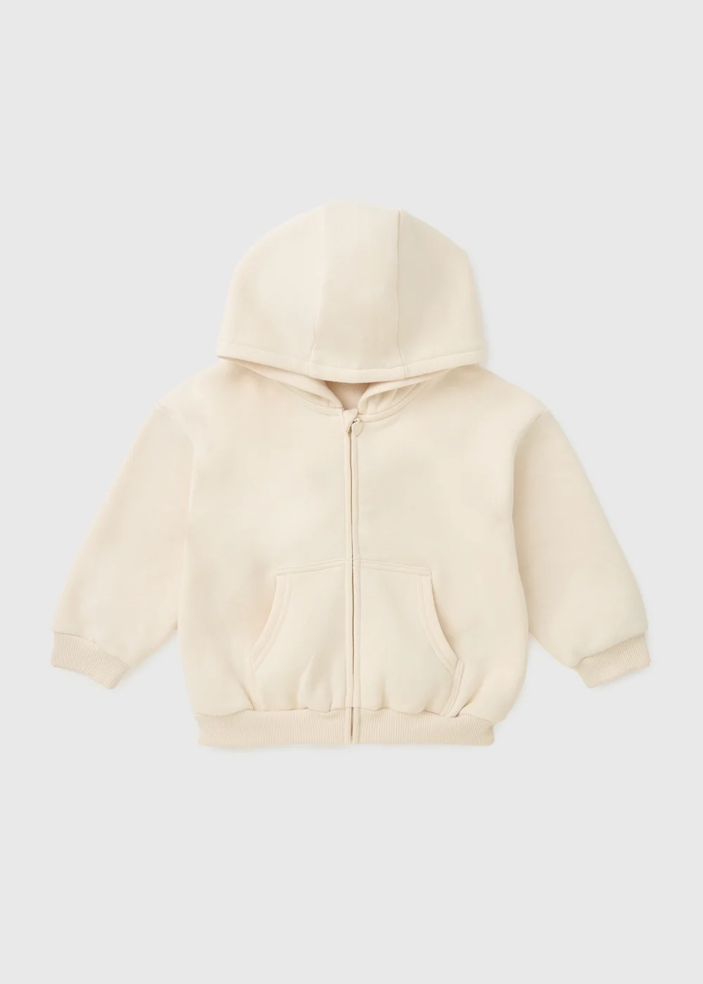 Girls Cream Zip Up Hoodie (1-7yrs) - 1 to 1 half years Image 1