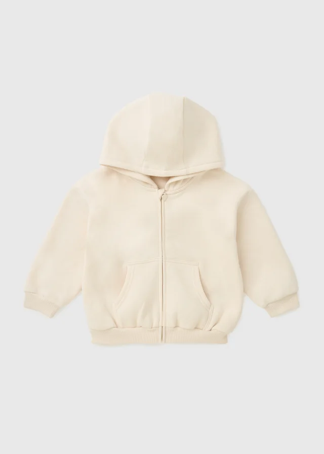 Girls Cream Zip Up Hoodie (1-7yrs)