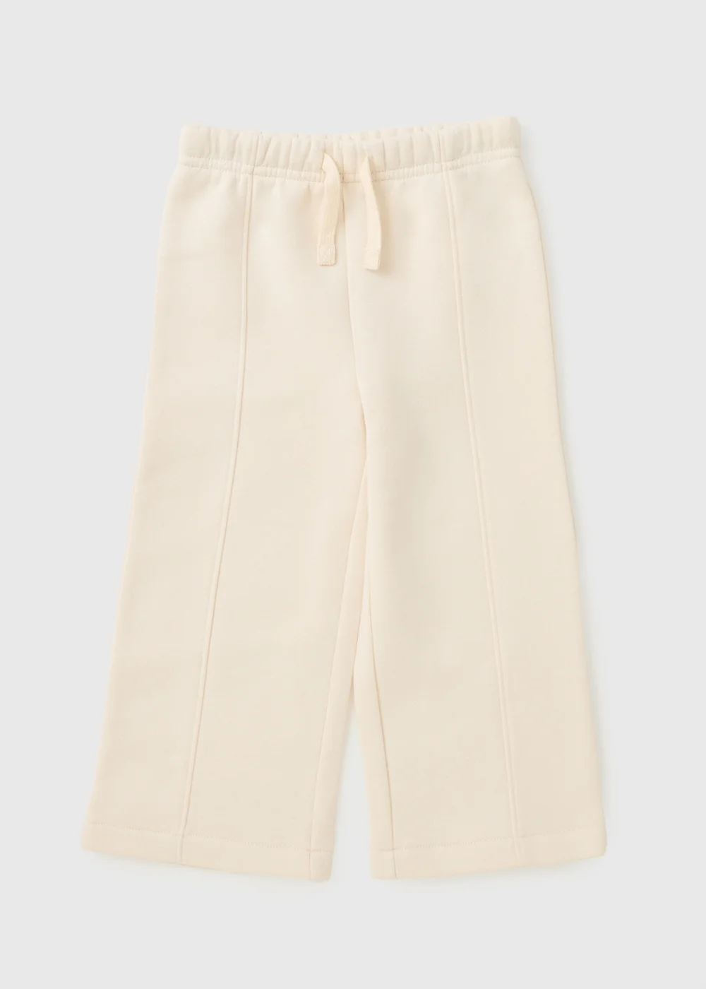 Girls Cream Wide Leg Jogging Bottoms (1-7yrs) - 1 half year to 2 Image 1