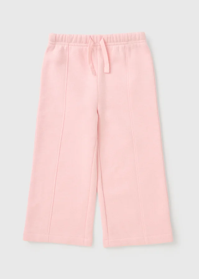 Girls Pink Wide Leg Jogging Bottoms (1-7yrs)