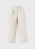 Taupe Culotte Barrel Trousers - Size 8 Image 4