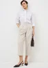 Taupe Culotte Barrel Trousers - Size 8 Image 1