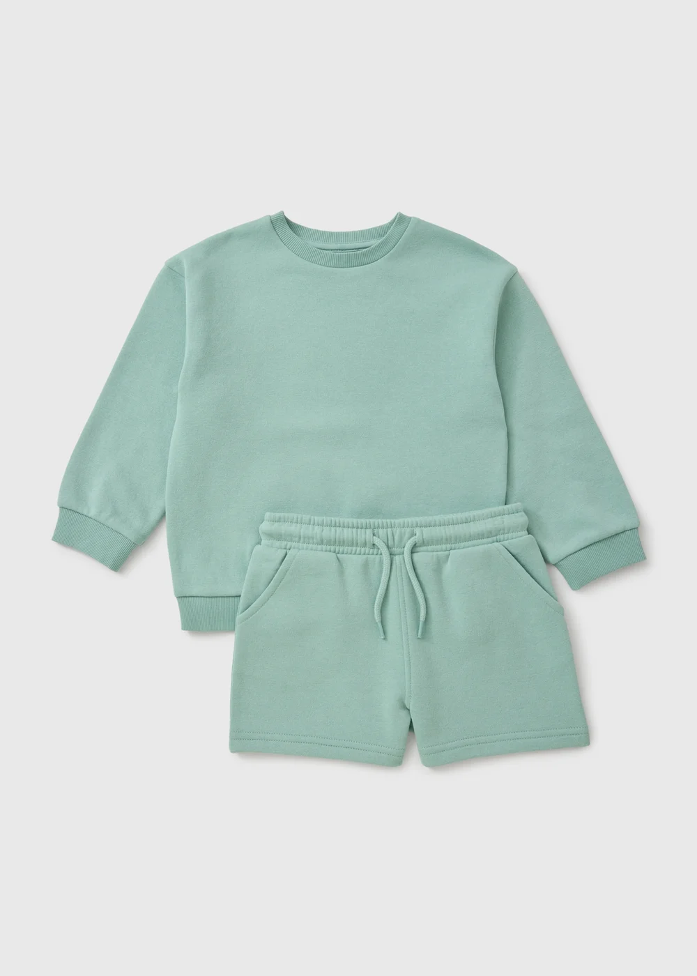 Boys Green Sweatshirt & Short Set (1-7yrs) - 1 to 1 half years Image 1