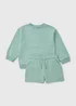 Boys Green Sweatshirt & Short Set (1-7yrs) - 1 to 1 half years Image 1