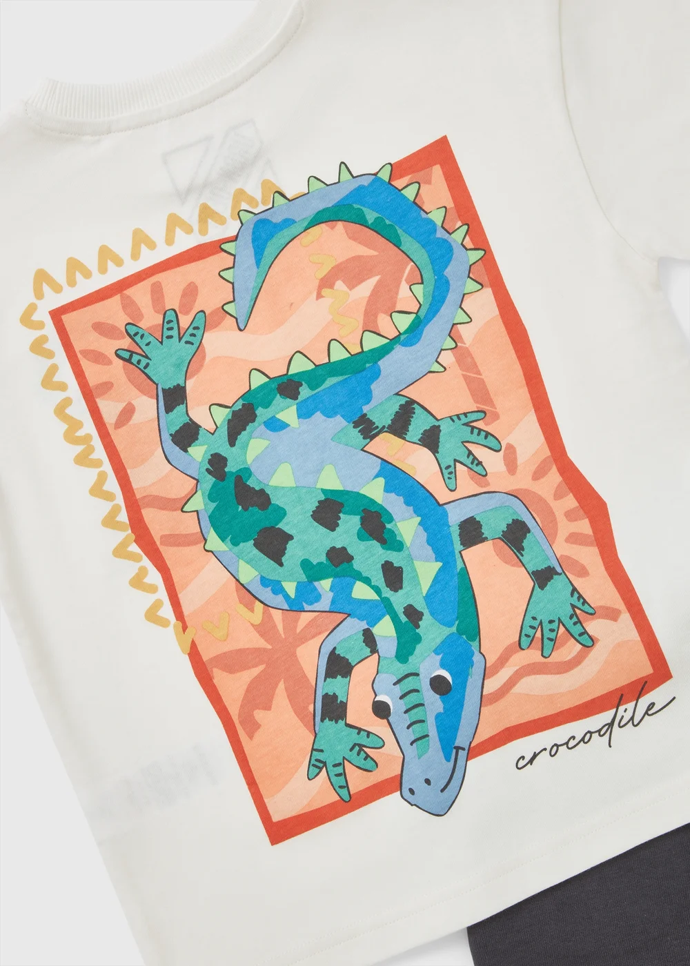 Boys Charcoal Crocodile Top & Short Set (1-7yrs) - 1 to 1 half years Image 2