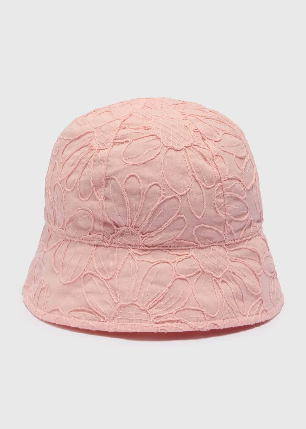 Baby Pink Floral Hat (Newborn-24mths) - Up to 1 Month Image 1