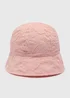 Baby Pink Floral Hat (Newborn-24mths) - Up to 1 Month Image 1