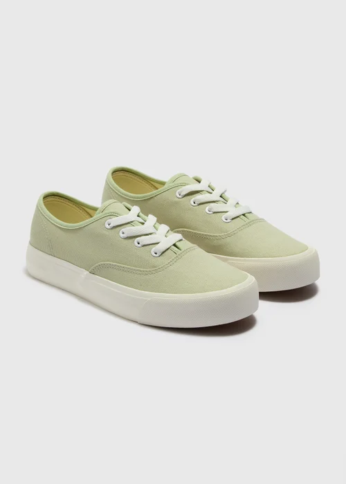 Green Platform Lace Up Pumps - 3 Image 1