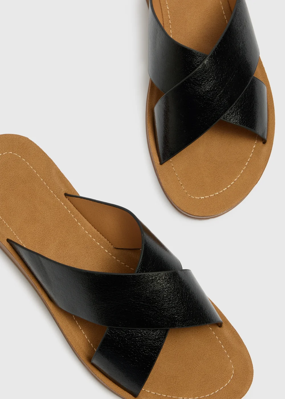 Soleflex Black Cross Strap Sandals - Size 3 Image 2