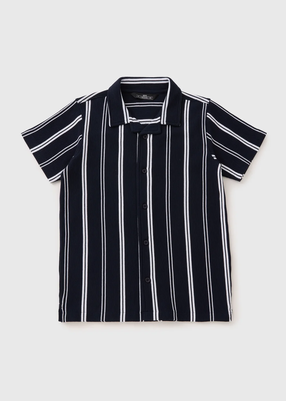 Boys Navy Striped Shirt (7-15 Years) - Age 7 Years Image 1