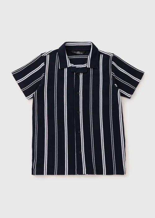 Boys Navy Striped Shirt (7-15 Years) - Age 7 Years Image 1
