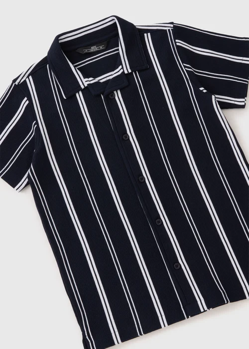 Boys Navy Striped Shirt (7-15 Years) - Age 7 Years Image 2