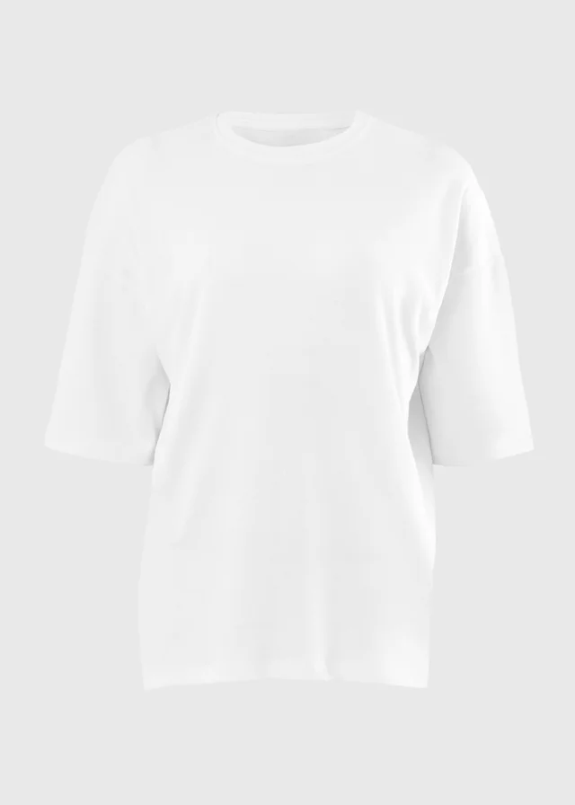 Cream Seam Oversized T-Shirt