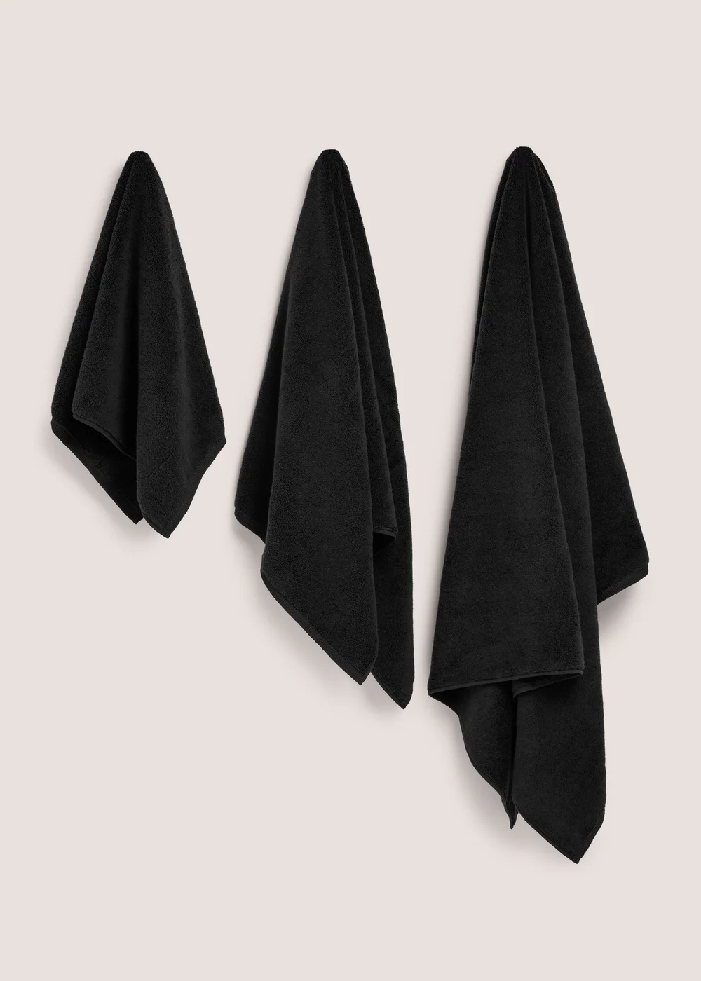 Black Luxury Zero Twist Towels - Hand Towel Image 1