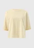 Yellow Stripe Boxy T-Shirt - Small Image 4