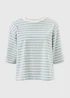 Blue Stripe Boxy T-Shirt - Small Image 4