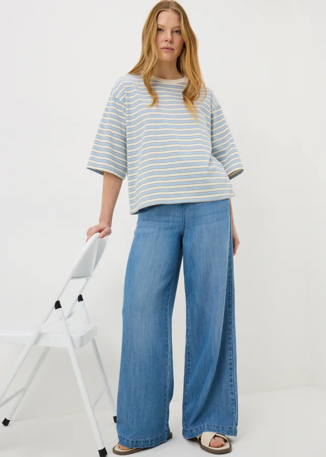 Blue Stripe Boxy T-Shirt