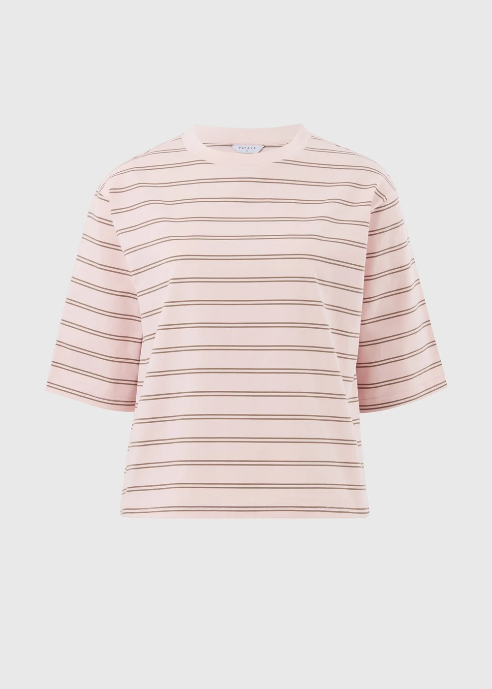 Pink Stripe Boxy T-Shirt - Medium Image 4