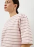 Pink Stripe Boxy T-Shirt - Small Image 3