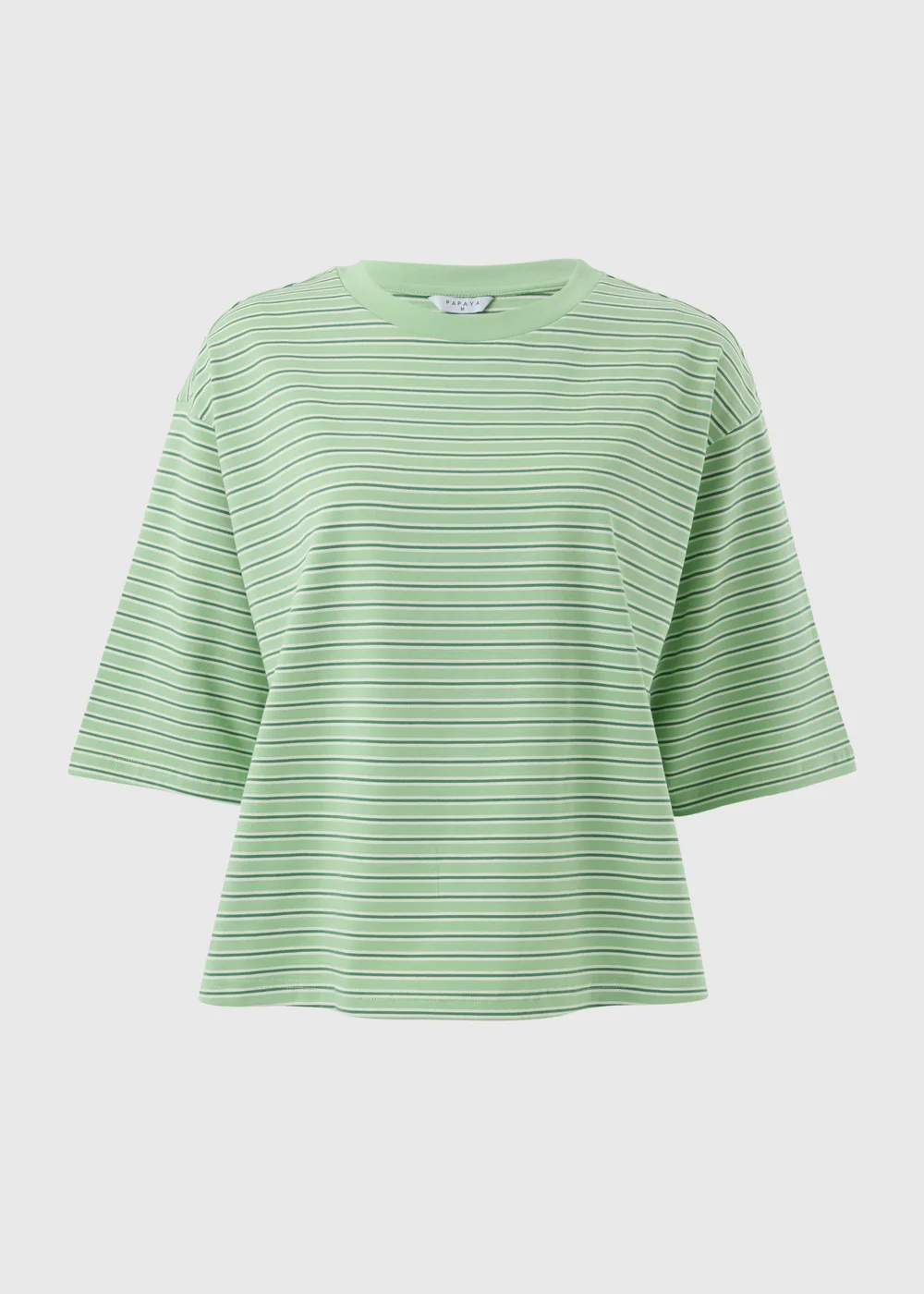 Green Stripe Boxy T-Shirt - Large Image 1