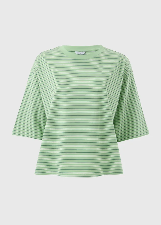 Green Stripe Boxy T-Shirt