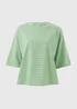 Green Stripe Boxy T-Shirt - Large Image 1