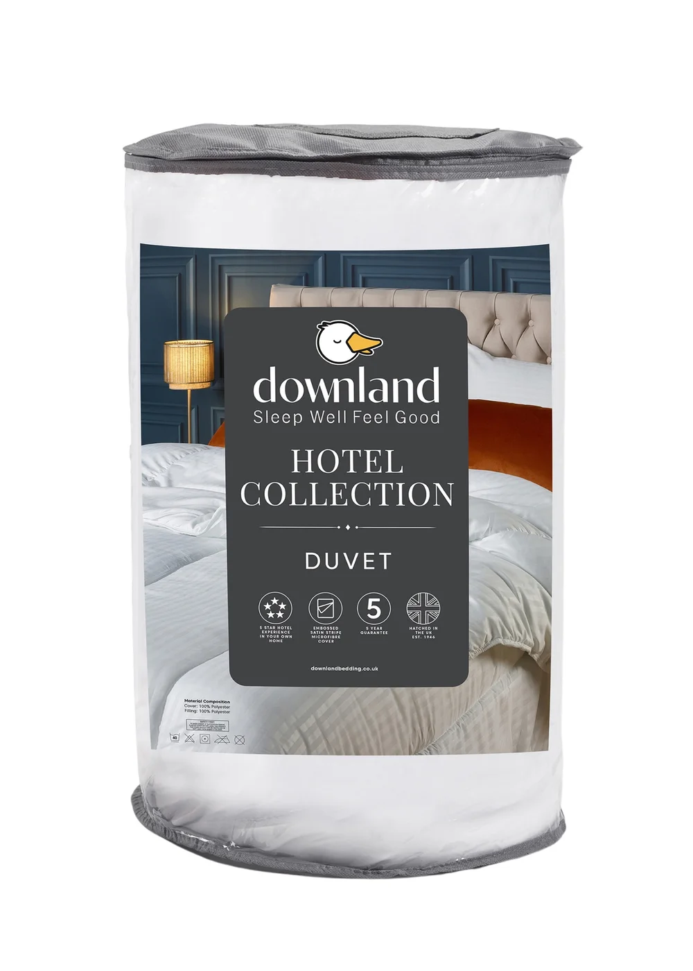 Downland Hotel White 10.5 Tog Duvet - Single Image 1