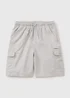 Boys Grey Tech Cargo Shorts (7-15yrs) - Age 7 Years Image 1