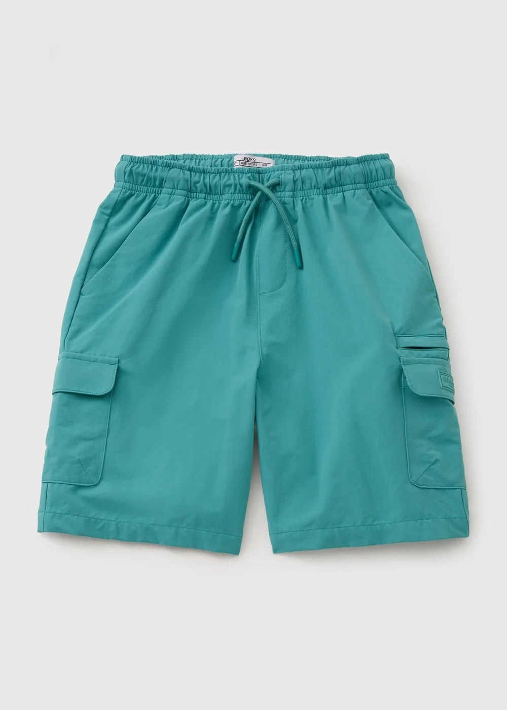 Boys Teal Tech Cargo Shorts (7-15yrs) - Age 14 Years Image 1