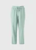 Chambray Green Linen Blend Tapered Trousers - Size 8 Image 4