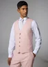 Taylor & Wright Rosewood Pink Slim Fit Suit Waistcoat - Extra small Image 1