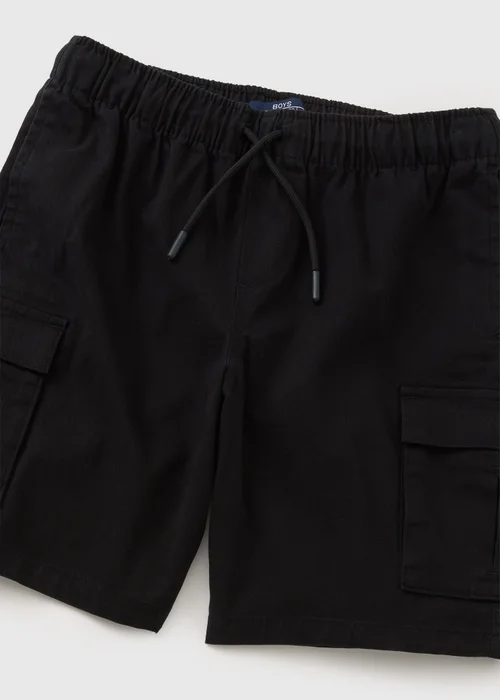 Boys Black Cargo Shorts (7-15 Years) - Age 7 Years Image 2