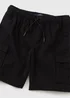 Boys Black Cargo Shorts (7-15 Years) - Age 7 Years Image 2