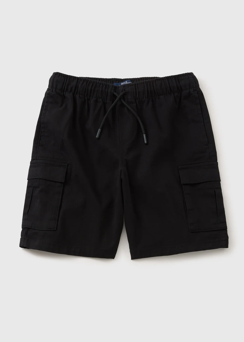 Boys Black Cargo Shorts (7-15 Years) - Age 7 Years Image 1