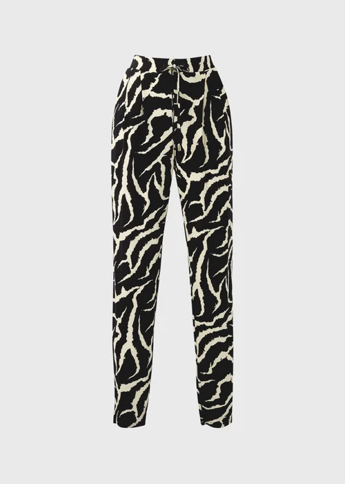Black Zebra Print Harem Trousers - Size 8 Image 4