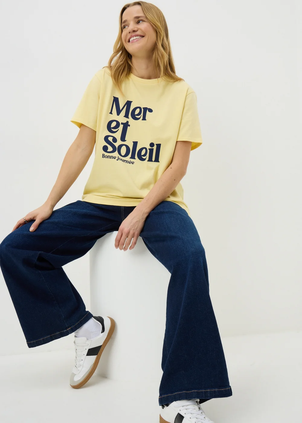 Yellow Mer et Soliel Graphic T-Shirt - Small Image 1