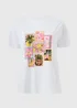 White Postcard Graphic T-Shirt - Small Image 4