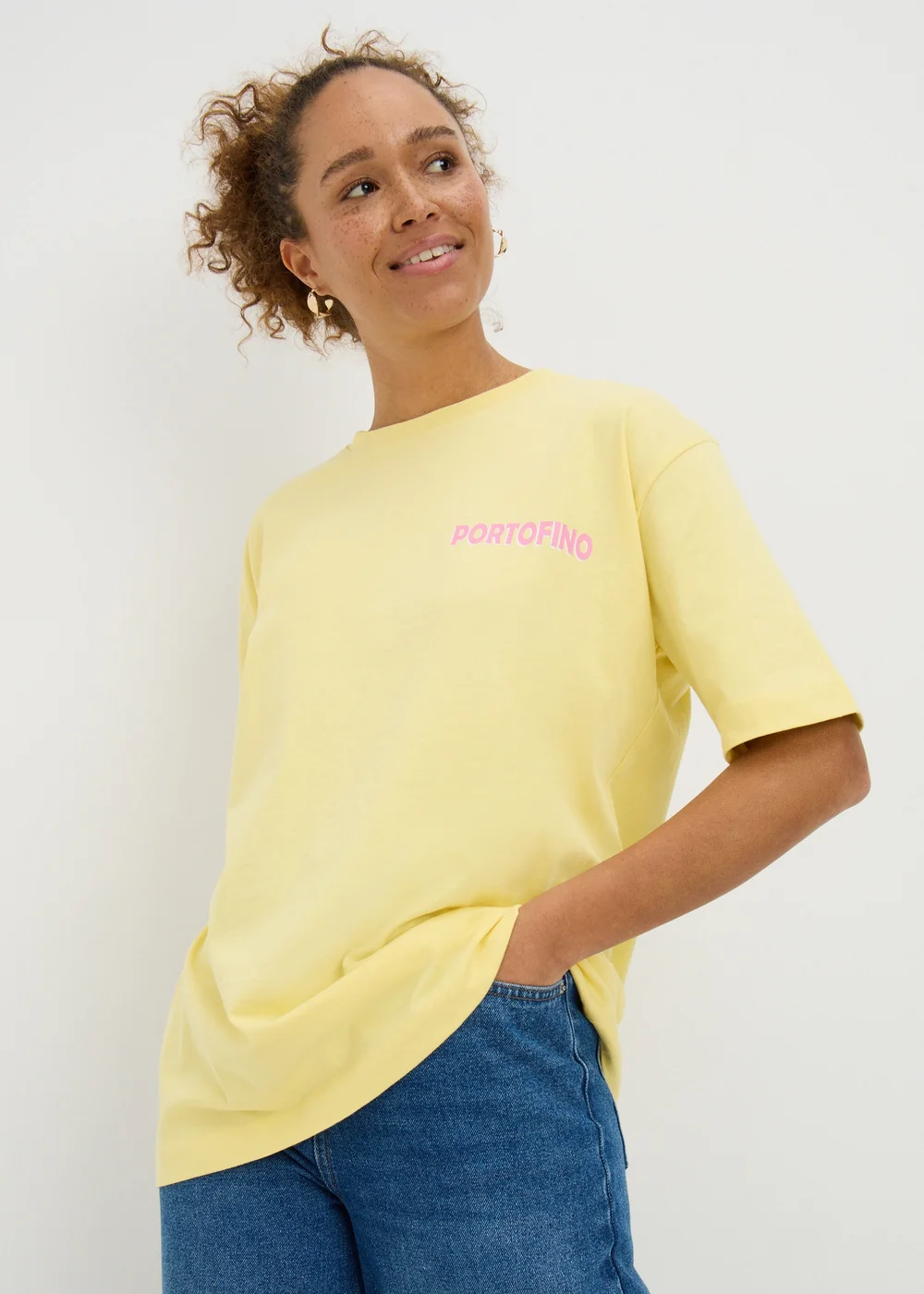 Yellow Portofino Oversized T-Shirt - L Image 1