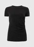 Black Short Sleeve Drape T-Shirt - Size 8 Image 4