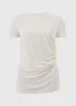 White Short Sleeve Drape T-Shirt - Size 8 Image 4