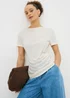 White Short Sleeve Drape T-Shirt - Size 8 Image 1