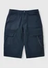 Navy 3/4 Length Cargo Shorts - 30 waist Image 3