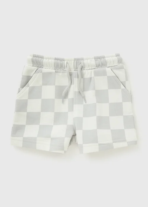 Boys Grey Checkerboard Shorts (1-7yrs) - 1 to 1 half years Image 1