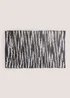 Black and White Marl Chenille Bath Mat Image 1
