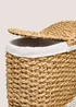 Natural Woven Double Laundry Basket Image 2